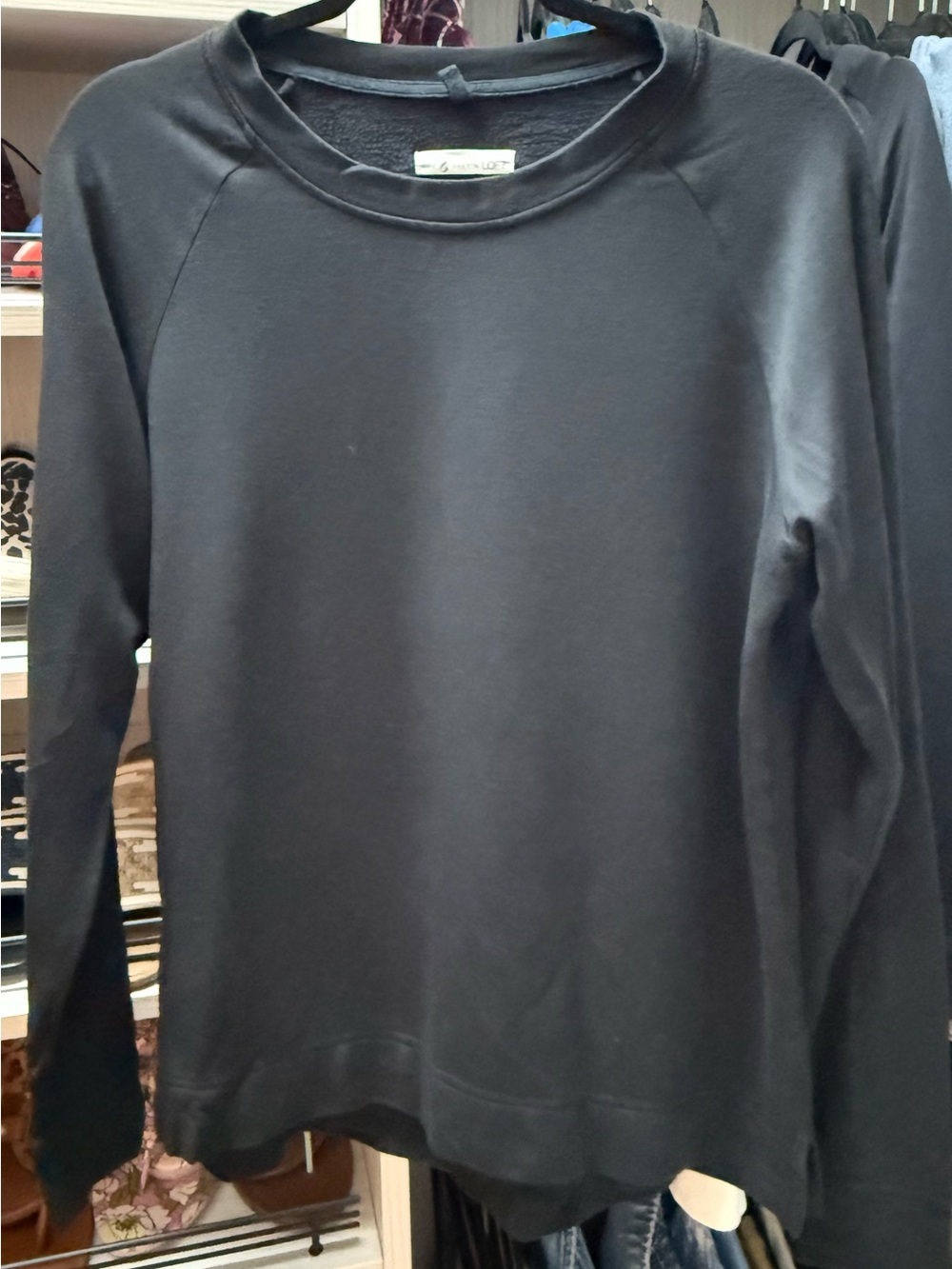 Lou & Grey by LOFT Black Pullover Sweatshirt Medium